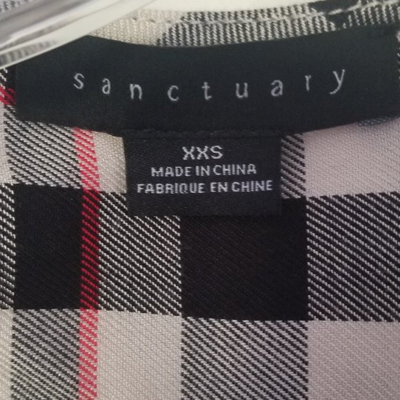 Sanctuary Plaid Womens Top - Picture 5 of 6